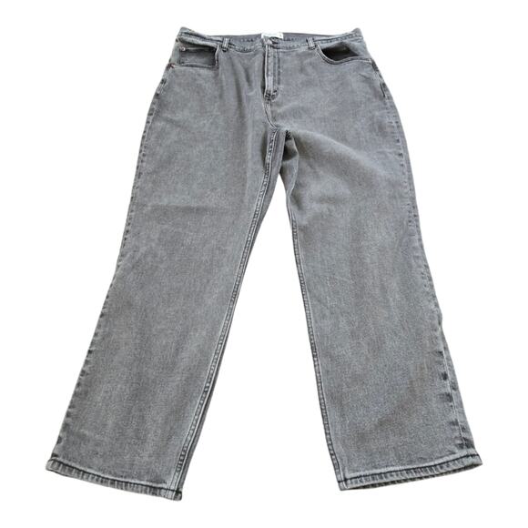 Abercrombie & Fitch‎ Curve Love Ultra High Rise Ankle Straight Jean Washed Black - Picture 4 of 11